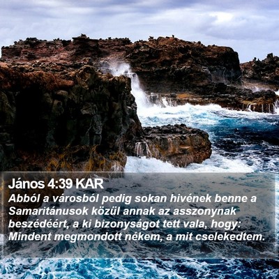 János 4:39 KAR Bible Verse Image