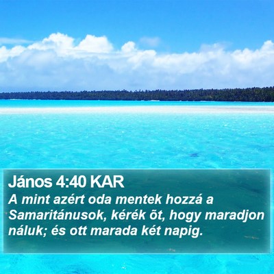 János 4:40 KAR Bible Verse Image