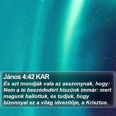 János 4:42 KAR Bible Verse Image