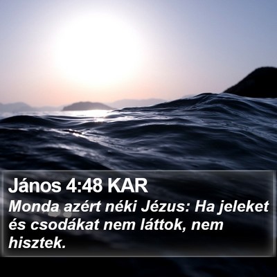 János 4:48 KAR Bible Verse Image