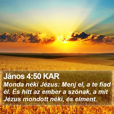 János 4:50 KAR Bible Verse Image