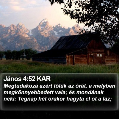 János 4:52 KAR Bible Verse Image