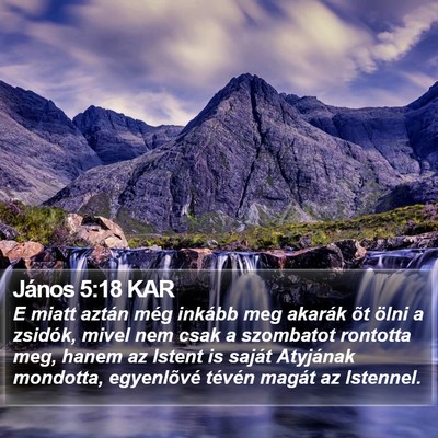 János 5:18 KAR Bible Verse Image