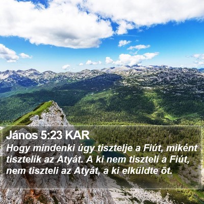 János 5:23 KAR Bible Verse Image