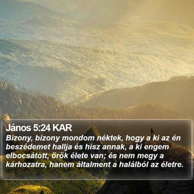 János 5:24 KAR Bible Verse Image