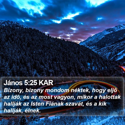 János 5:25 KAR Bible Verse Image