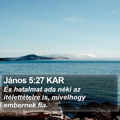 János 5:27 KAR Bible Verse Image