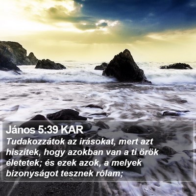 János 5:39 KAR Bible Verse Image