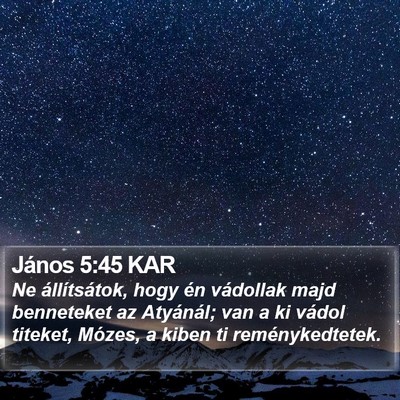 János 5:45 KAR Bible Verse Image