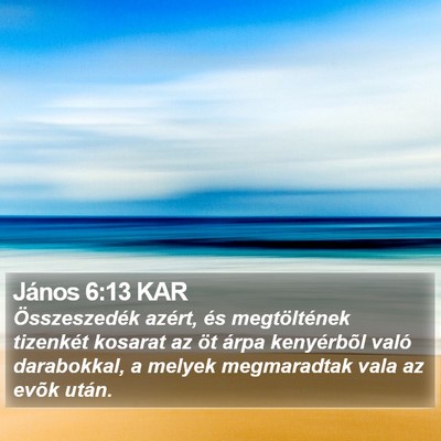 János 6:13 KAR Bible Verse Image