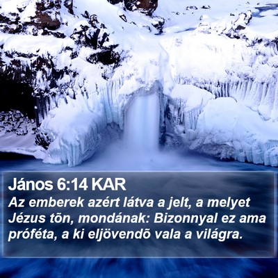 János 6:14 KAR Bible Verse Image