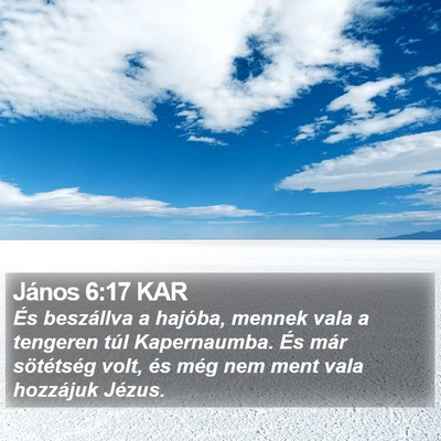 János 6:17 KAR Bible Verse Image