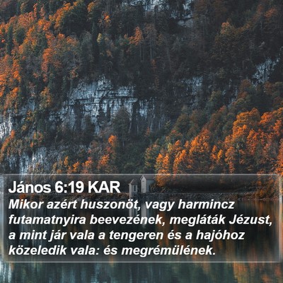 János 6:19 KAR Bible Verse Image