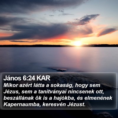 János 6:24 KAR Bible Verse Image