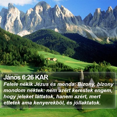János 6:26 KAR Bible Verse Image