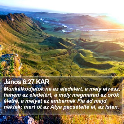 János 6:27 KAR Bible Verse Image