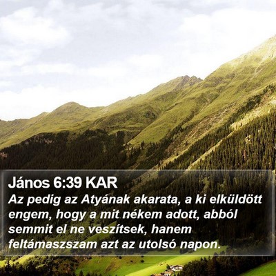 János 6:39 KAR Bible Verse Image