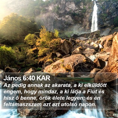 János 6:40 KAR Bible Verse Image