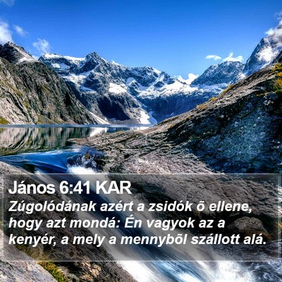 János 6:41 KAR Bible Verse Image