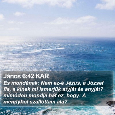János 6:42 KAR Bible Verse Image