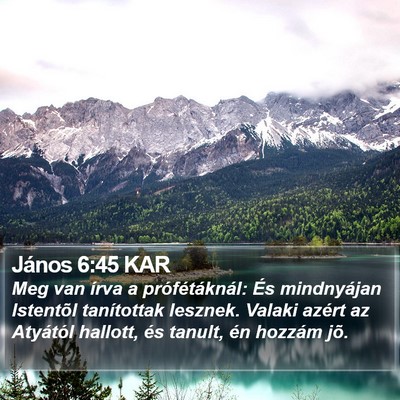 János 6:45 KAR Bible Verse Image