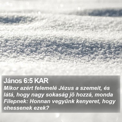 János 6:5 KAR Bible Verse Image