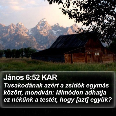 János 6:52 KAR Bible Verse Image