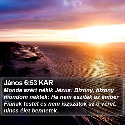 János 6:53 KAR Bible Verse Image