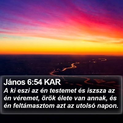 János 6:54 KAR Bible Verse Image