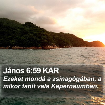 János 6:59 KAR Bible Verse Image