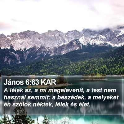 János 6:63 KAR Bible Verse Image