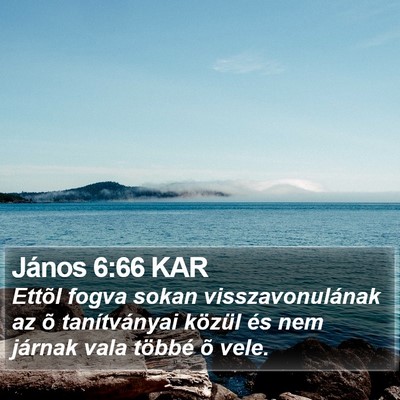 János 6:66 KAR Bible Verse Image