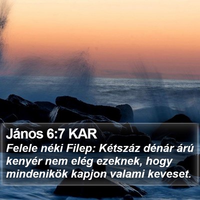 János 6:7 KAR Bible Verse Image