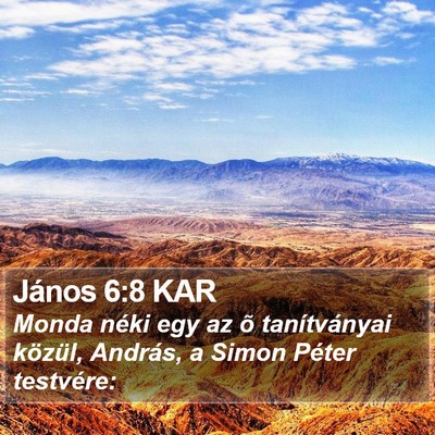 János 6:8 KAR Bible Verse Image