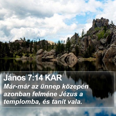 János 7:14 KAR Bible Verse Image