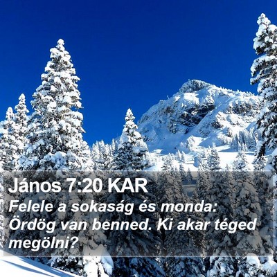 János 7:20 KAR Bible Verse Image