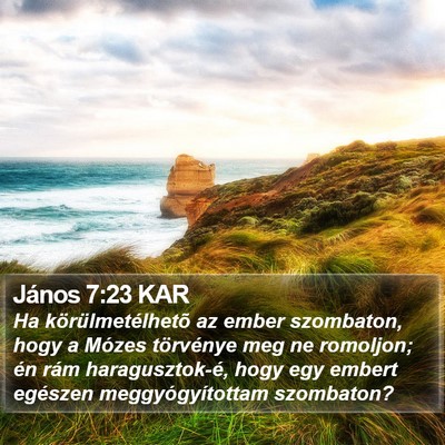 János 7:23 KAR Bible Verse Image