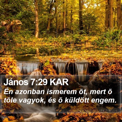 János 7:29 KAR Bible Verse Image