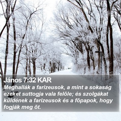 János 7:32 KAR Bible Verse Image