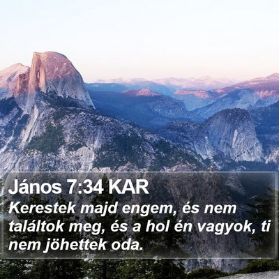János 7:34 KAR Bible Verse Image