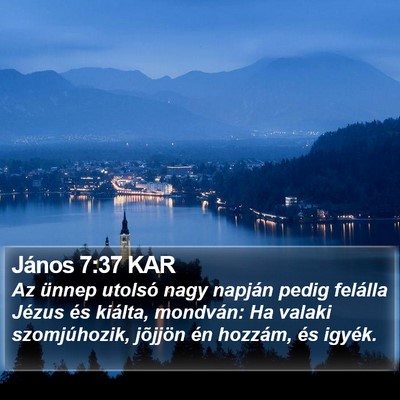 János 7:37 KAR Bible Verse Image