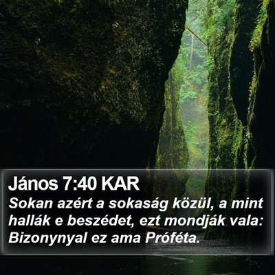 János 7:40 KAR Bible Verse Image