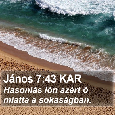 János 7:43 KAR Bible Verse Image