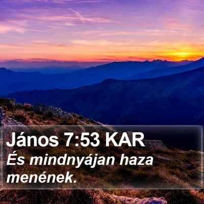 János 7:53 KAR Bible Verse Image