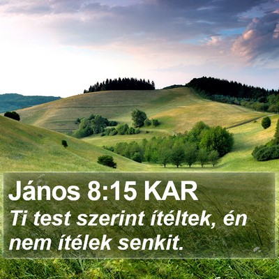 János 8:15 KAR Bible Verse Image