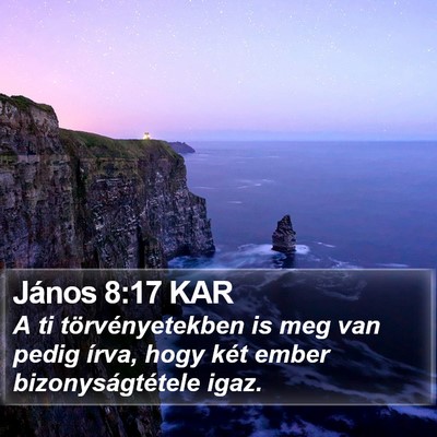 János 8:17 KAR Bible Verse Image