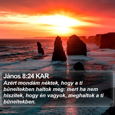 János 8:24 KAR Bible Verse Image