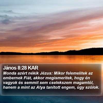 János 8:28 KAR Bible Verse Image
