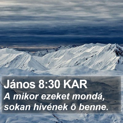 János 8:30 KAR Bible Verse Image