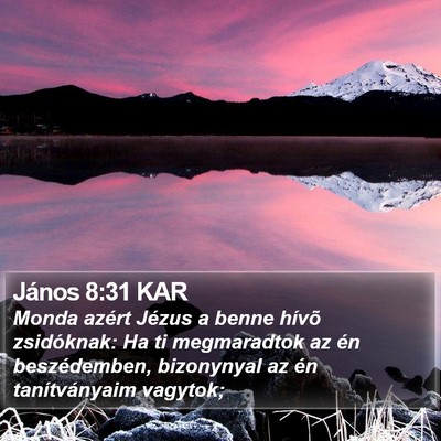 János 8:31 KAR Bible Verse Image